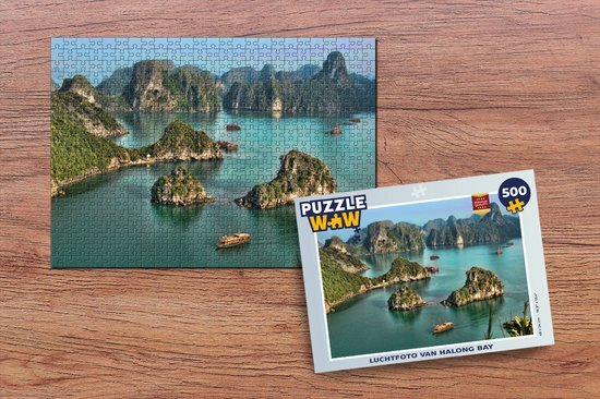 MuchoWow Puzzel Luchtfoto van Halong Bay - Legpuzzel - Puzzel 500 stukjes