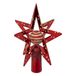 Feeric lights & Christmas Feeric Christmas Kerstboom piek - ster - rood/goud - H27 cm - kunststof - kerstboompiek