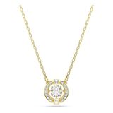 Swarovski Una Angelic Hanger, Gemengde Slijpsels, Wit, 18 Karaat Gouden Afwerking