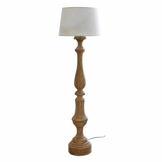 Loberon Staande lamp Etienne bruin/wit