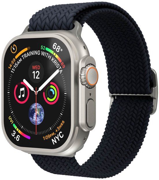 Vonmählen Woven Loop bandje voor de Apple Watch | 44/45/46/49 mm - Navy