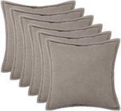 vidaXL - Taie d'oreiller - 6 pièces - Gris clair - 65 x 65 cm