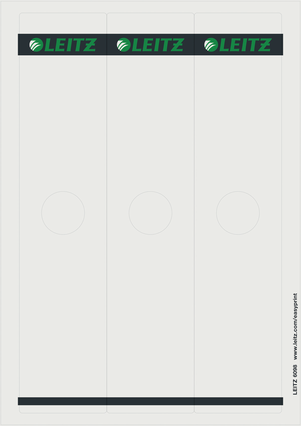 Leitz 60980085 - Etiket - grijs - papier - rechthoek