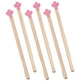 Mopec Rosa W40.02 Set van 12 zeshoekige houten potloden met kruis, normaal