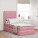Prolenta Maison Exclusive - Lit Avec Rangement Et Matelas Rose 100 X 200 Cm Velours