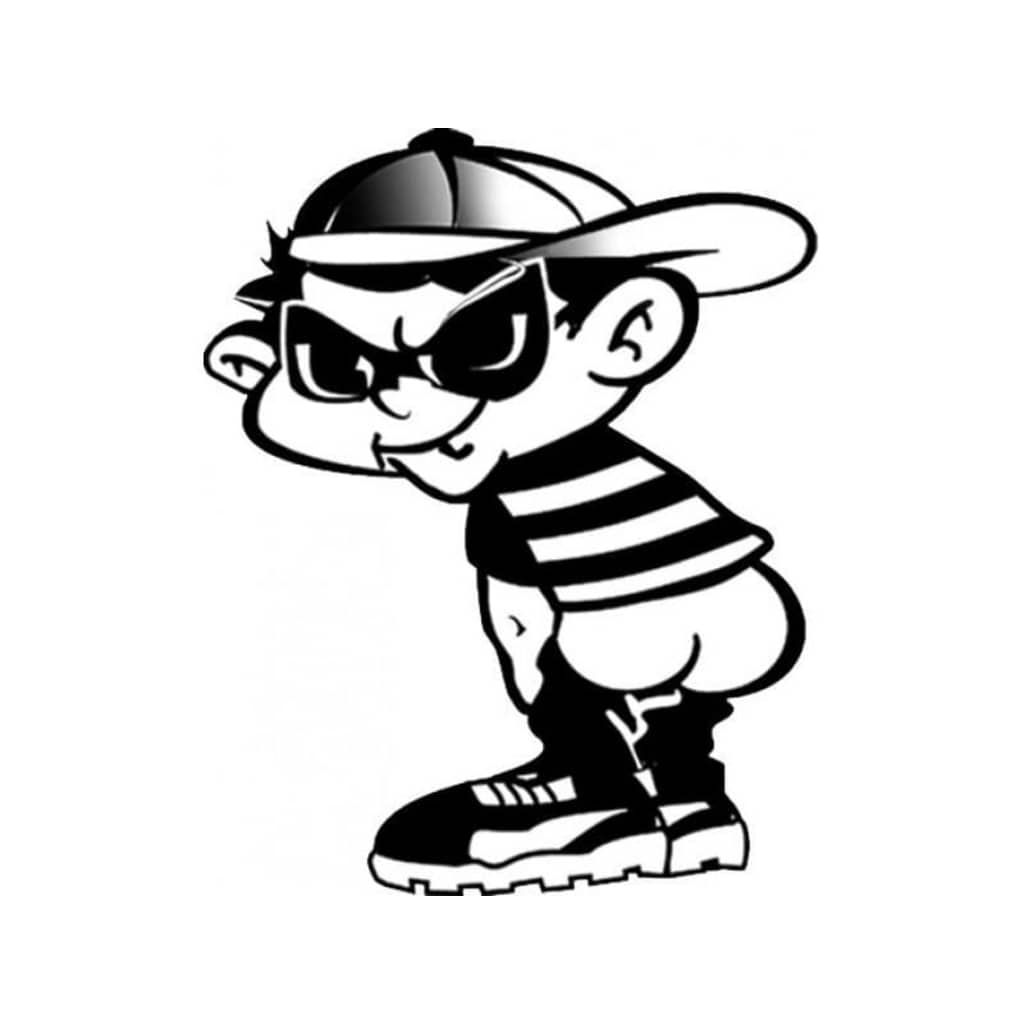 AutoStyle Autosticker Bad Boy II 14.5 x 11.5 cm Zwart