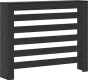 VidaXL Radiatorafdekking zwart eiken 104 x 20 x 82 cm bewerkt hout