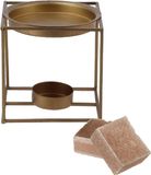 Merkloos Amberblokjes/geurblokjes cadeauset - Sandelhout geur - Inclusief geurbrander
