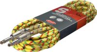 Stagg SGC6VT YL 6m S Series Vintage Tweed Instrumentkabel - Geel
