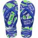Havaianas Atletische teenslippers voor jongens, Wit Marine Blauw, 10/11 UK Child