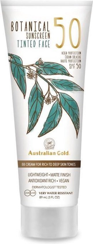 Australian Gold Botanical Spf50 Tinted Face #rich-deep 88 ml