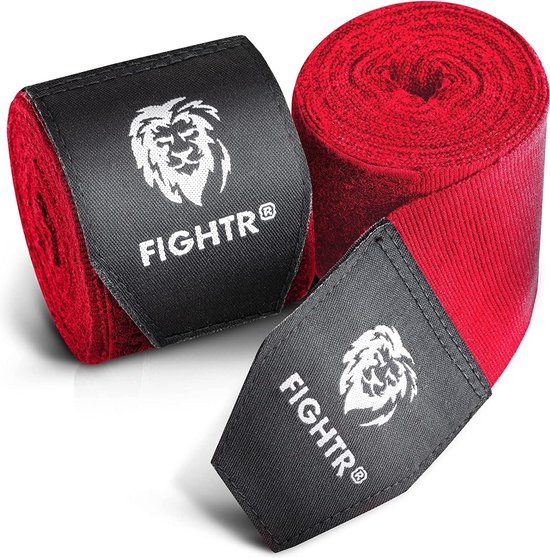 Premium Boksbandages - 4m Semi-elastisch - Rood - Set van 5 - Voor Boksen, MMA, Muay Thai