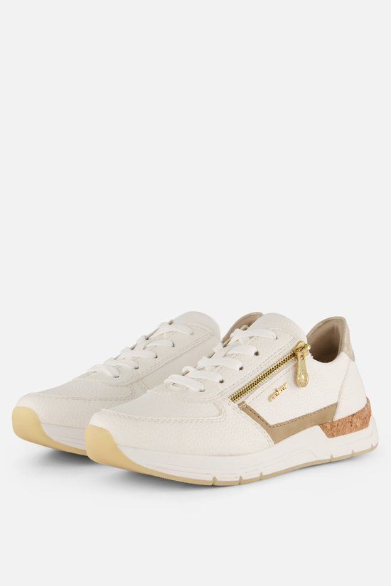 Rieker Sneakers Wit Leer Dames Maat 37