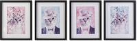 DKD Home Decor Schilderij Katten (35 x 2,5 x 45 cm) (35 x 2 x 45 cm) (2 Stuks)