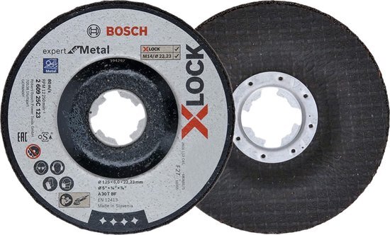 Bosch A 30 T BF Expert voor Metaal slijpschijf 125 x 6,0 mm 5 st. ( 260925C123 ) X-LOCK