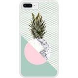 Ananas marbre Bedrukt siliconen hoesje compatibel met iPhone 7 Plus