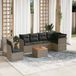 Maison Exclusive - Ensemble de meubles de jardin 7 pièces avec canapé et coussins, gris, en polyrotin