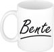 Bellatio Decorations Bente Naam koffiemok - beker - met sierlijke letters - wit