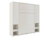 CONCEPTION PRO Lit mural escamotable 120x200 cm cachemire (vertical) avec armoires et matelas