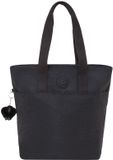 Kipling Hanifa black noir damestas van polyester met een ritssluiting en een tablet- en telefoonvak.