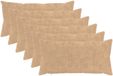 vidaXL Kussensloop 6 st heerlen crèmekleurig 40 x 70 cm