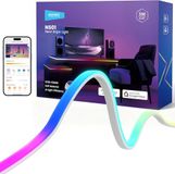 NEEWER Ledstrip, 5 m, voorverlichting, neon RGB-verlichting, op maat te snijden, Smart AI, app-besturing met kleurverandering, voor slaapkamer, speelkamer, werkkamer, huis, klaslokaal, buitenmuur