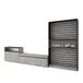Skraut Home TV-meubelset | eetkamermeubelset | 360 x 186 x 35 cm | voor tv tot 65 inch | elektrische open haard | moderne stijl | cement