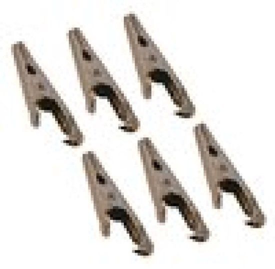 CARPOINT Veloris Krokodillenbekjes Zilver 6 stuks