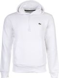 Lacoste Bio Cotton Fleece Hoodie Heren - Maat S - Wit