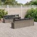 vidaXL Banc de jardin 9 pièces 8 places Gris Poly rotin