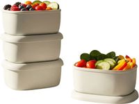 alpina Siliconen Voedselcontainer - Set van 4 Stuks - Grijs