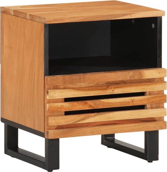vidaXL Nachtkastje 40x34x46 cm massief acaciahout