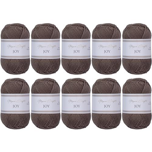 Utopia Crafts JOY Uni brei- en haakgaren - Staalgrijs - 10 x 50g