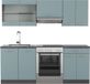 Vicco R-Line Unité de cuisine complète – 200 cm, WB anthracite bleu-gris/anthracite