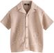 Next Jongens Gebreid Poloshirt Korte Mouw Naturel