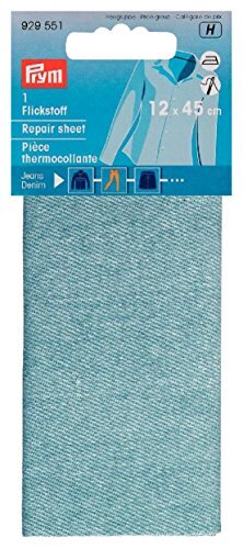 prym 12 x 45 cm Denim Repair Sheet, Light Blue