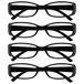 Leesbril Zwarte Diamonte Stijl Lezers Waarde 4 Stuks Ontwerper Stijl Vrouwen Dames UVR4093BK +1,00