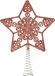 Merkloos / Sans marque Kerstboom piek - open ster - donker roze - glitter - 20 cm - kunststof