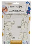 GRIM'TOUT – Tijdelijke tatoeages om in te kleuren – Aarde- en luchtdierenriem – Astrologische tekens om te personaliseren – DIY-activiteit