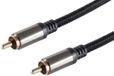 1aTTack.de BlackCotton 1,5 m RCA audio video coaxkabel textielmantel vergulde metalen stekker dubbel afgeschermd voor composietcomponenten S/PDIF