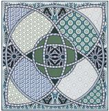 Roeckl Sjaal Kaleidoskope 53x53 Multi Emerald Blauw