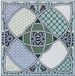Roeckl Sjaal Kaleidoskope 53x53 Multi Emerald Blauw