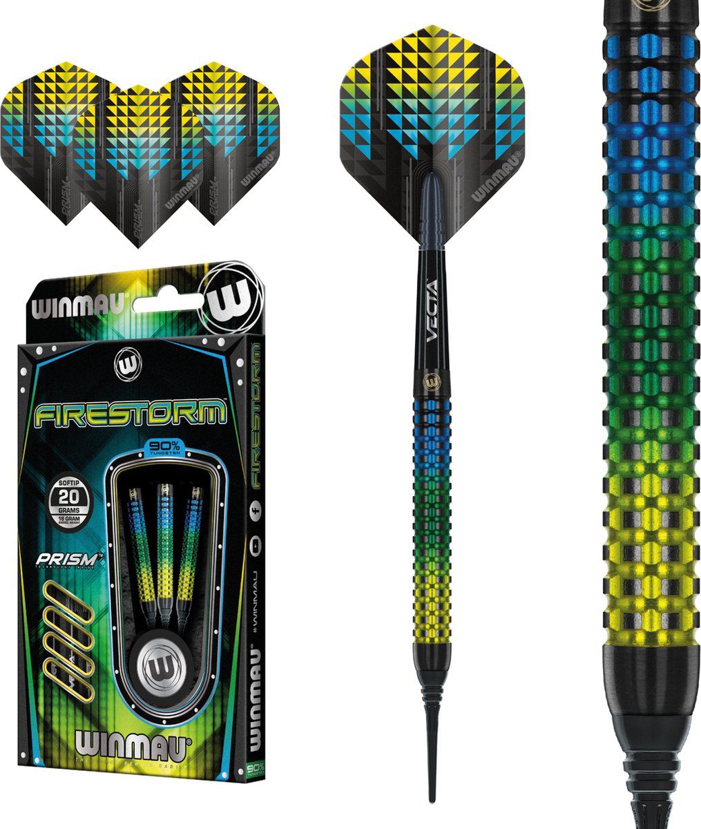 WINMAU Firestorm 90% Soft Tip Dartpijlen - 2022 Model