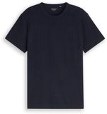 Tom Tailor T-shirt à structure gaufrée - Taille XXXL - bleu capitaine ciel