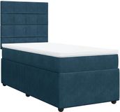 vidaXL Boxspring met Matras - Fluweel - Donkerblauw - 100x200 cm