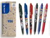 PILOT x Naruto FriXion Ball Clicker, uitwisbare pen, Naruto Shipudden Limited Edition, navulbare balpen, zwart, blauw, rood, medium punt, 3 stuks