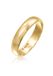 Elli - Ring - Dames Band Eenvoudig Klassiek in 925 Sterling Zilver - Goud