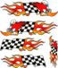 Tom Fietsstickers Woodpeckerflag Oranje/zwart/wit