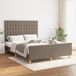 Maison Exclusive - Cadre de lit sans matelas, couleur taupe, 140x190 cm, rembourré