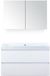 BES LED Maxx XL Badmeubelset 100 cm - Wit Hoogglans - Wastafel Just Zonder Kraangat met Spiegelkast